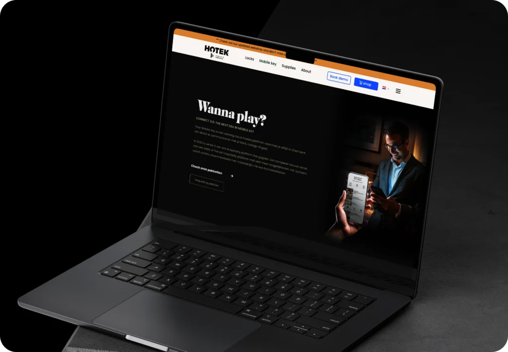 Hotek Hospitality Group website mockup