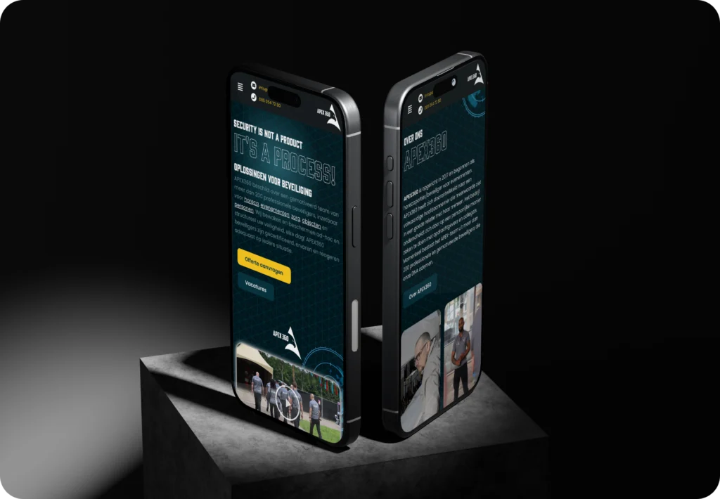 APEX360 website mockup