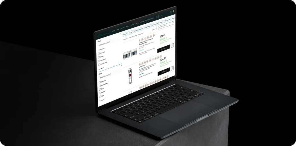 De Online Schoonheidsspecialiste webshop mockup
