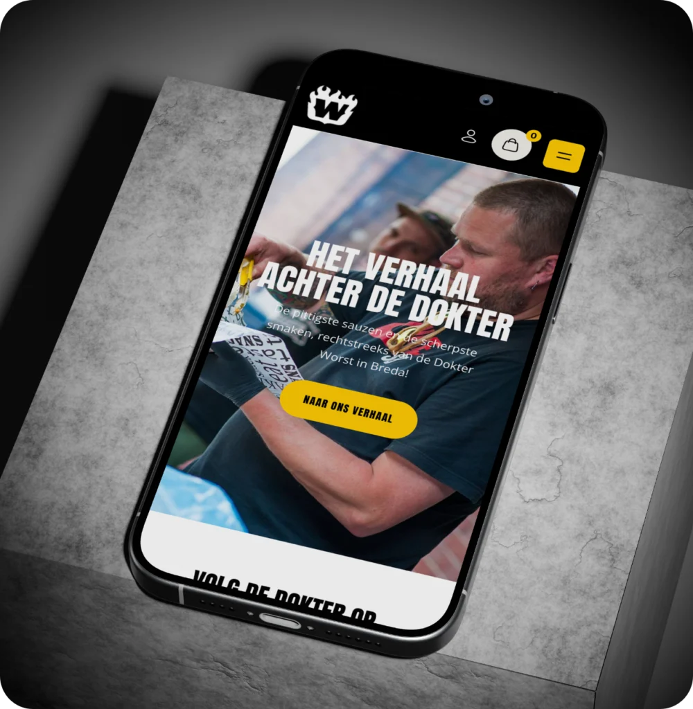 Dokter Worst webshop mockup