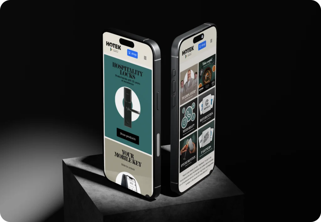 Hotek Hospitality Group website mockup