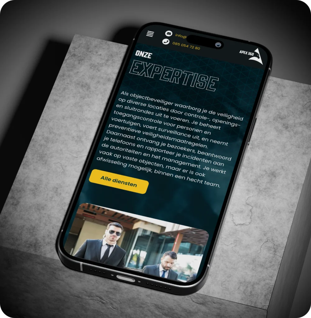 APEX360 website mockup