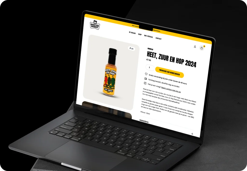Dokter Worst webshop mockup