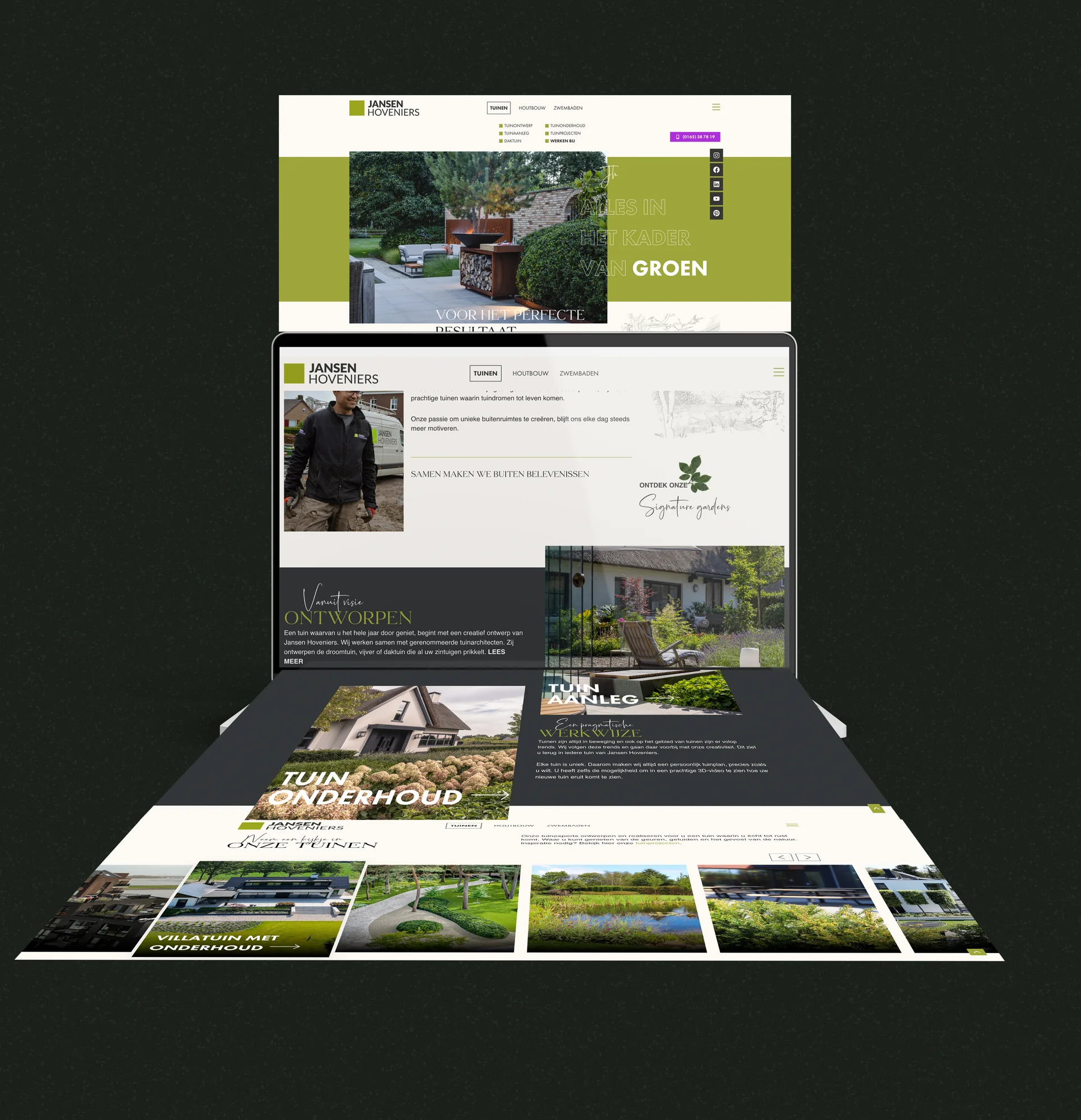 Website van Jansen Hoveniers