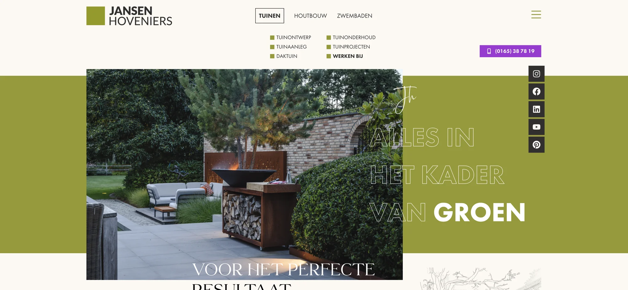 Homepage Jansen Hoveniers
